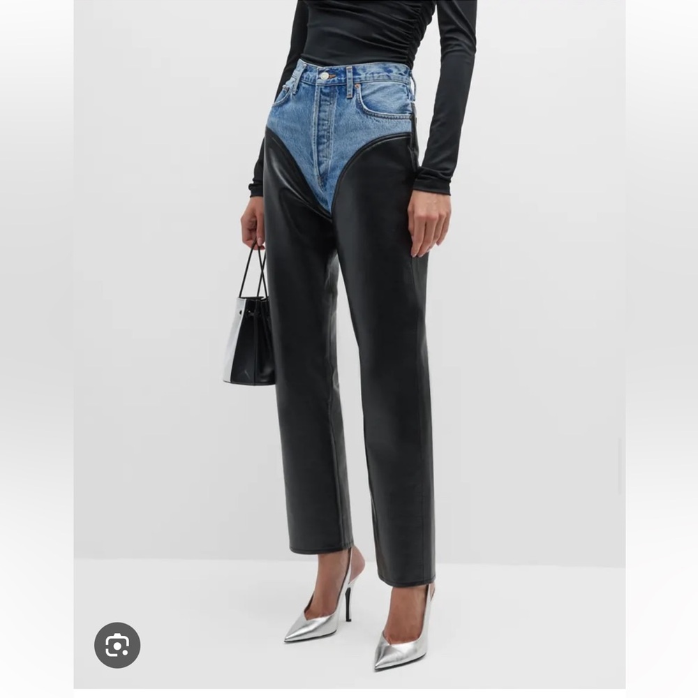 Agolde Black Straight Leg Pants & Jumpsuits